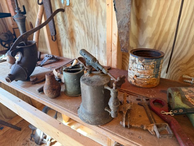 Image for Large Assortment Of Vintage Farm Tools And Primitive Shop Items
