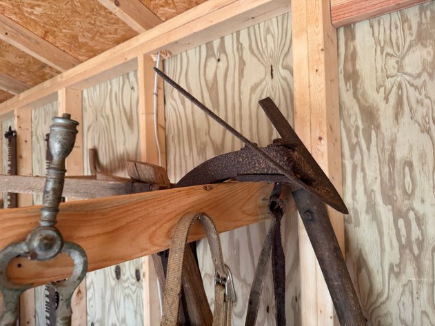 Image for Group Of Antique Farm Tools, Chains, And Iron Hardware