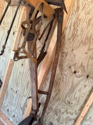 Image for Group Of Antique Farm Tools, Chains, And Iron Hardware