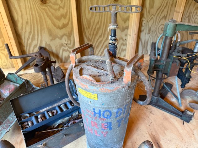 Image for Assorted Vintage Shop Tools, Torch Tank, Toolbox, And Parts