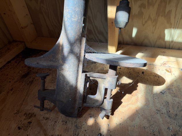 Image for Antique Hand Crank Bench Mount Drill Press