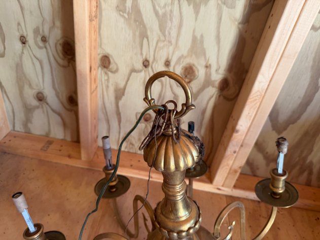 Image for Brass Tone Five Light Chandelier