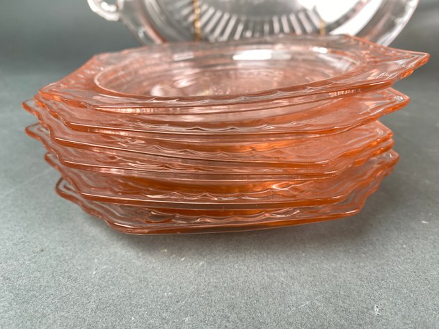 Image for (16) Pink Depression Federal Glass 