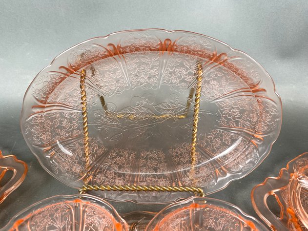 Image for (16) Pink Depression Glass 