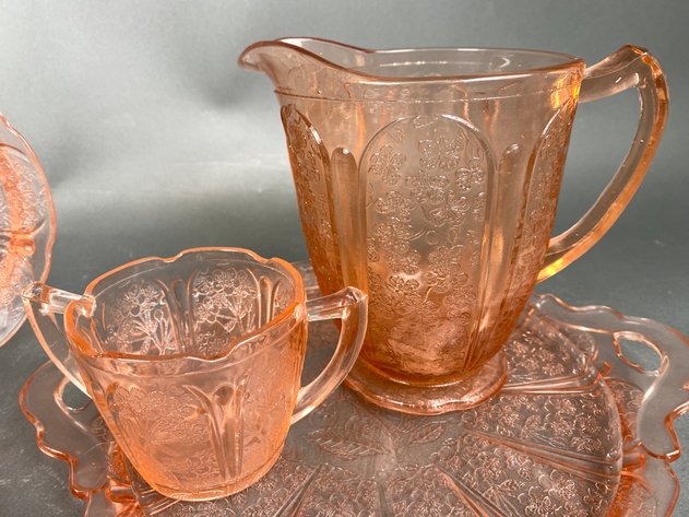 Image for (16) Pink Depression Glass 