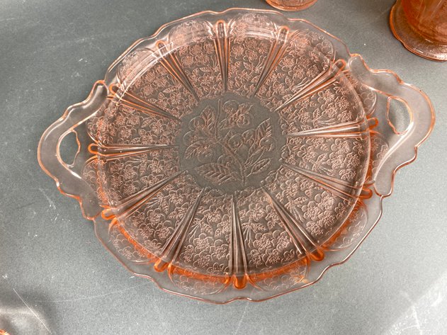 Image for (16) Pink Depression Glass 