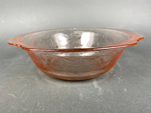 Image for Assortment of (16) Pink Depression Glass Serving Pieces, Various Patterns and Makers
