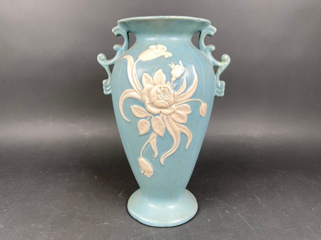 Image for Vintage Weller Pottery White Rose 14