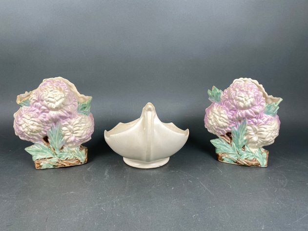 Image for (3) Vintage McCoy Pottery Vases/Planters