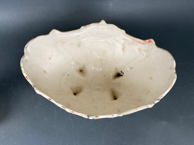 Image for Vintage Lane and Company Clown Lamp and MCM Splatterware Pedestal Planter