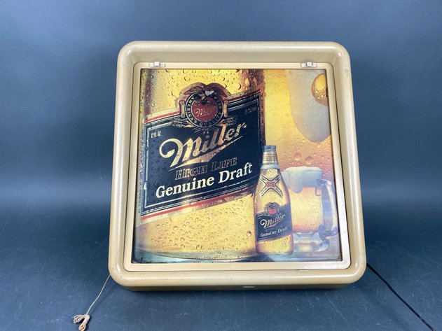 Image for Circa 1987 Miller Genuine Draft Bar Light