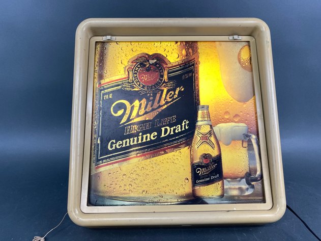 Image for Circa 1987 Miller Genuine Draft Bar Light