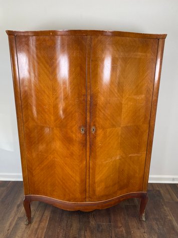 Image for Antique Biedermeier Style Walnut Wardrobe