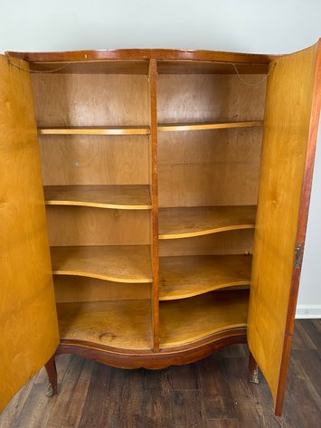Image for Antique Biedermeier Style Walnut Wardrobe