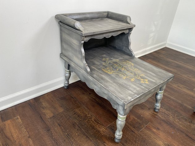 Image for (2) Tier Solid Wood End Table