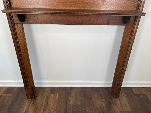Image for Antique Solid Wood Fireplace Mantel
