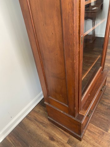 Image for Vintage Glass Front Wooden Display Cabinet/Modified Gun Cabinet with Adjustable Shelves