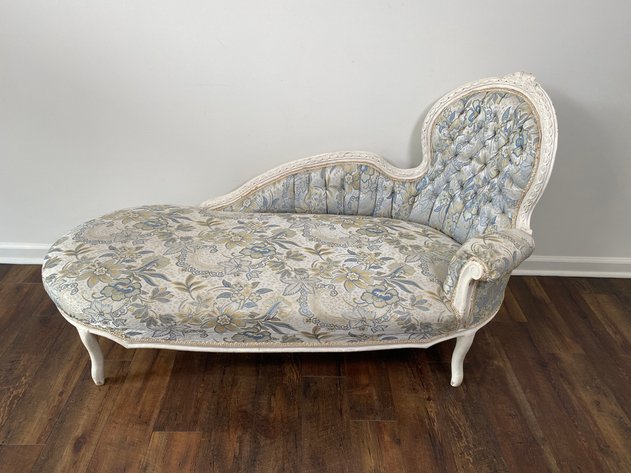 Image for Victorian Style Floral Jacquard Chaise Lounge
