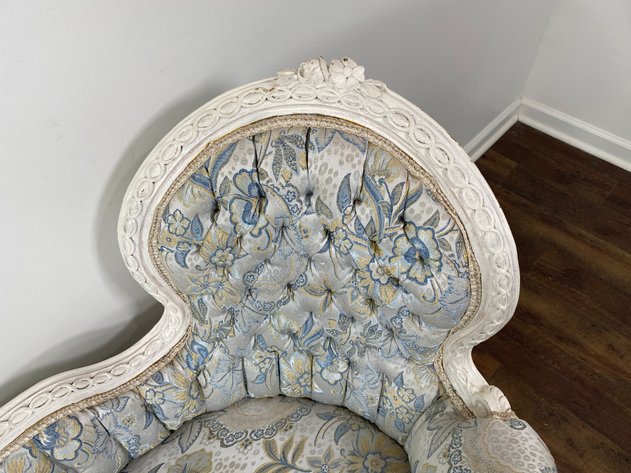 Image for Victorian Style Floral Jacquard Chaise Lounge