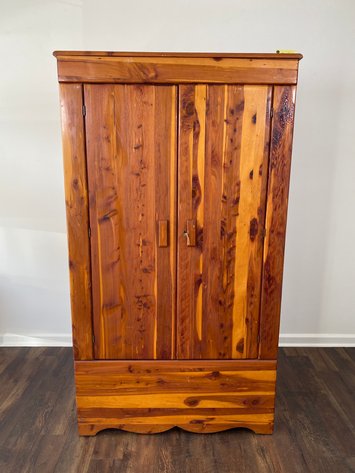 Image for Vintage Solid Cedar Wood Wardrobe