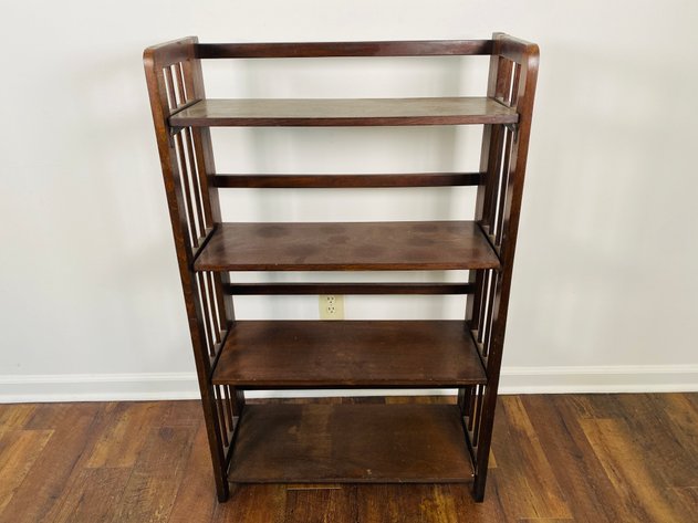 Image for Mission Oak Style MCM Folding Bookcase