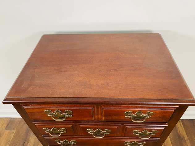 Image for 1970s American Drew Furniture Cherry and Oak Wood Silver Chest