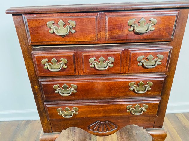 Image for 1970s American Drew Furniture Cherry and Oak Wood Silver Chest