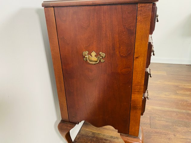 Image for 1970s American Drew Furniture Cherry and Oak Wood Silver Chest