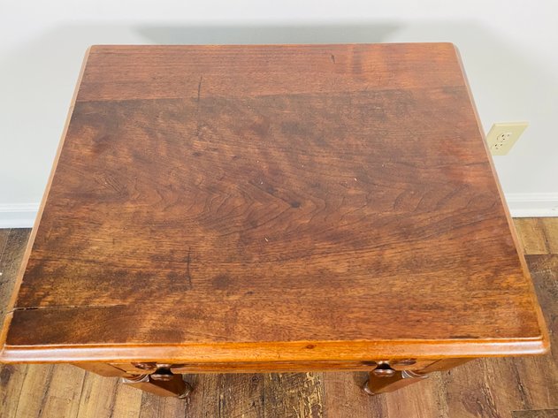 Image for Antique American Pine (2) Drawer Side Table/Night Stand