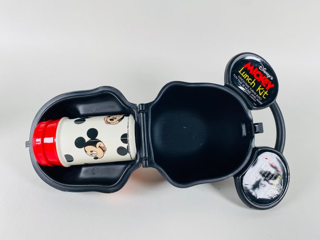 Image for Vintage  Aladdin Mickey Mouse Shaped Lunch Box with Thermos