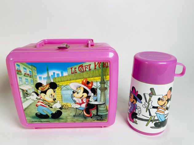 Image for (2) Plastic Aladdin Lunch Boxes with Thermos