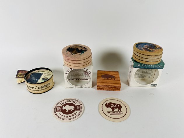 Image for (4) Sets of Stone Buffalo Coasters