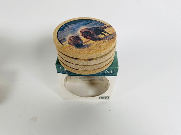 Image for (4) Sets of Stone Buffalo Coasters