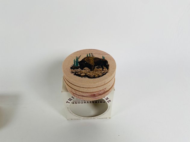 Image for (4) Sets of Stone Buffalo Coasters