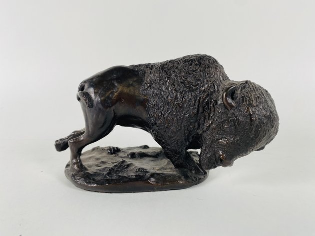 Image for Bronze Covered Buffalo Statue by Chesapeake Reproductions