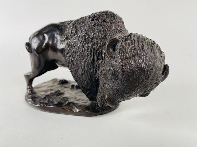 Image for Bronze Covered Buffalo Statue by Chesapeake Reproductions