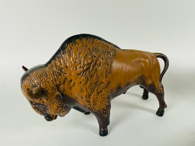 Image for (7) Collection of Buffalo Statues and Figurines, Made with Various Materials