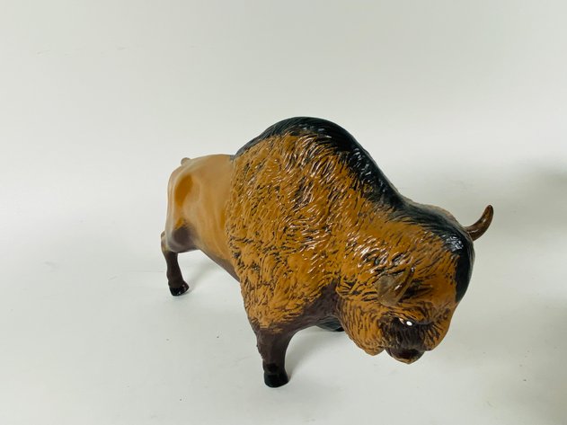 Image for (7) Collection of Buffalo Statues and Figurines, Made with Various Materials