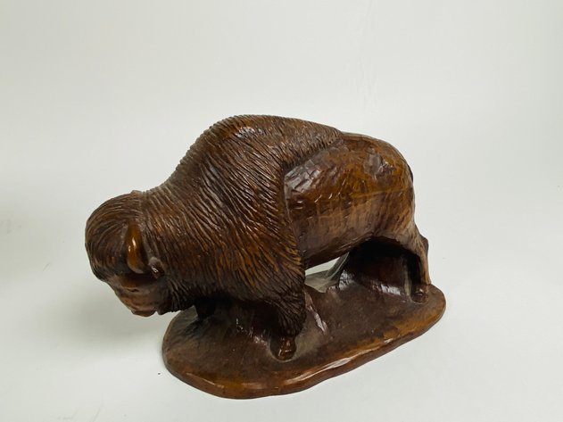 Image for (4) Collection of Buffalo Statues and Figurines