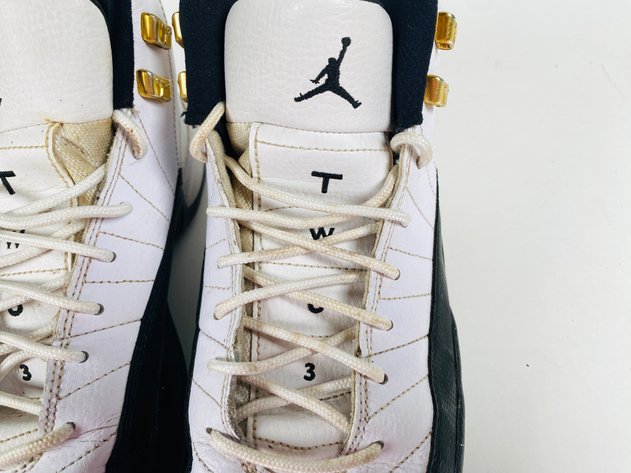Image for (1) Nike Air Jordan Retro 12 Taxi 2013 White Black 153265-125, Size 7 Youth