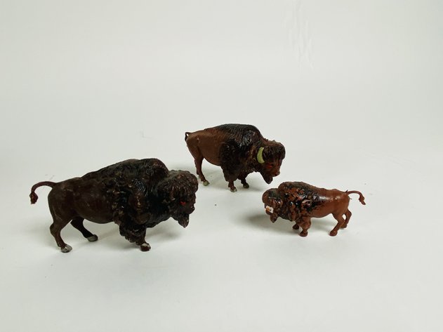 Image for (11) Collection of Buffalo Statues, Figurines and Toys
