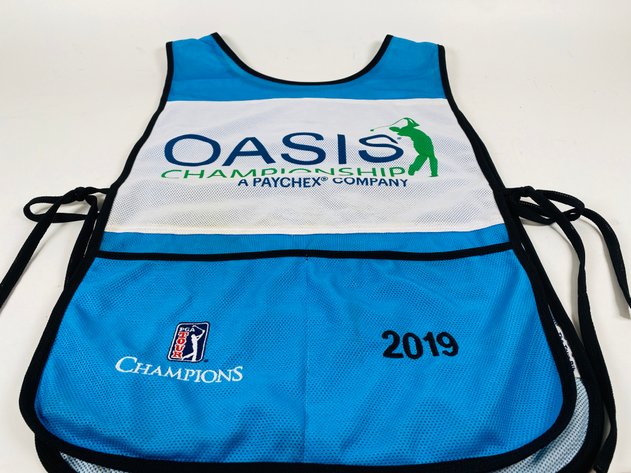 Image for (1) Professional Golfer Tom Lehman signed Golf Bib from the 2019 Charles Schwab Cup Championship