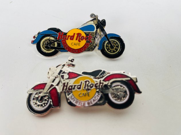 Image for (6) Hard Rock Café Collector Motorcycle Pins