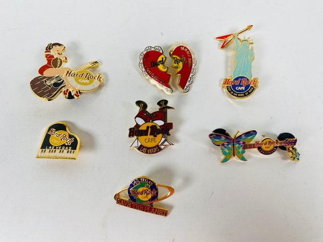 Image for (7) Hard Rock Café Collector Pins, and a Limited Edition