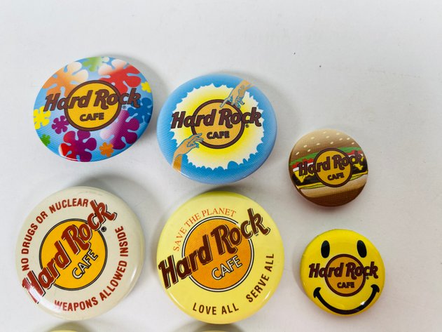 Image for (11) Hard Rock Café Collector Button Pins