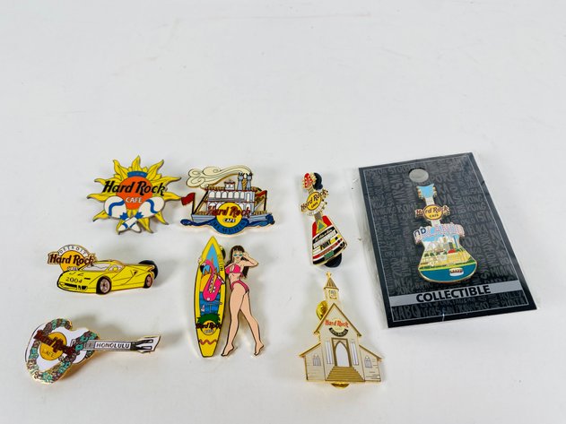 Image for (8) Hard Rock Café Collector Pins, some Limited Edition