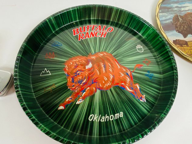 Image for (7) Assorted Buffalo Themed Decor and Vintage Collectibles