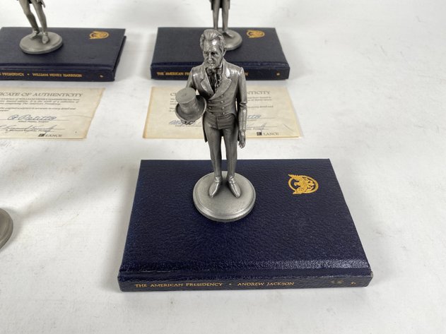 Image for (5) Lance Fine Pewter Presidential Petitto Figurines, with (3) Books and (2) Certificates of Authenticities