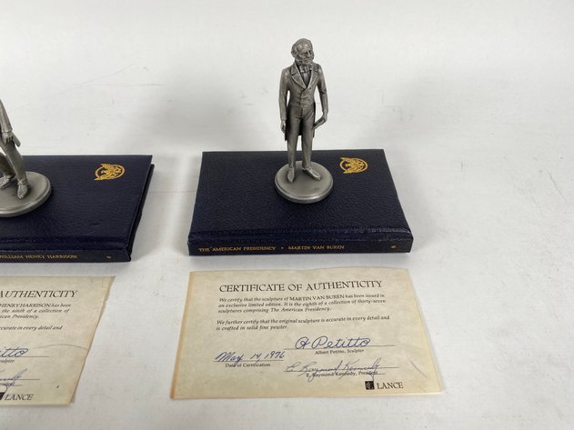 Image for (5) Lance Fine Pewter Presidential Petitto Figurines, with (3) Books and (2) Certificates of Authenticities