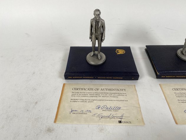 Image for (5) Lance Fine Pewter Presidential Petitto Figurines, with (3) Books and (2) Certificates of Authenticities